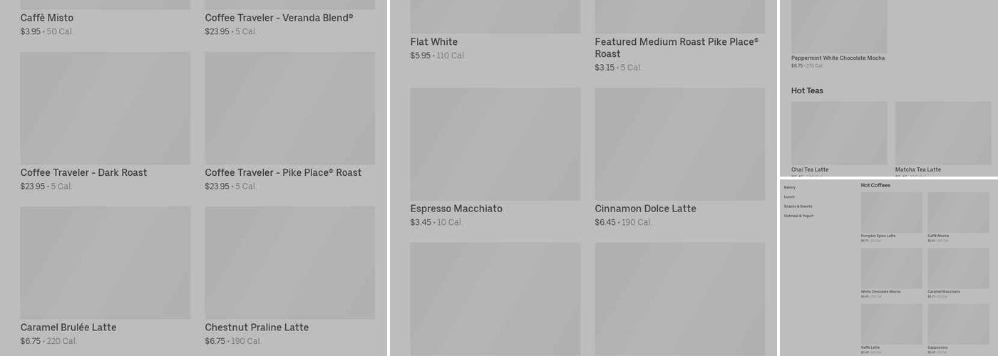 Starbucks Menu