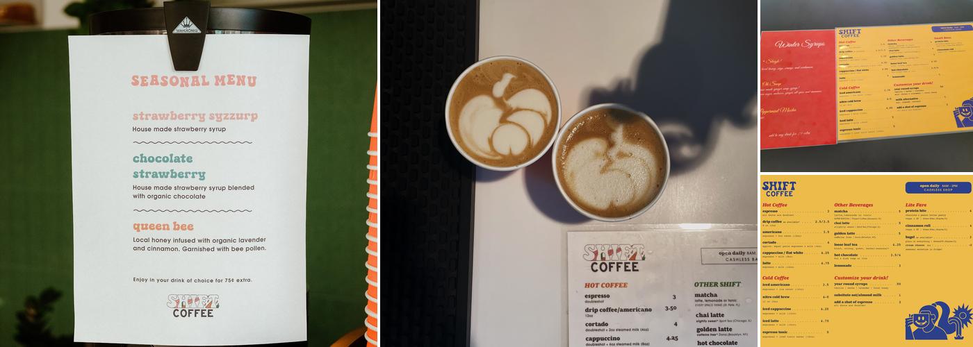 Shift Coffee Bar Menu