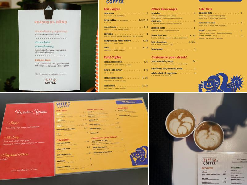 Shift Coffee Bar Menu