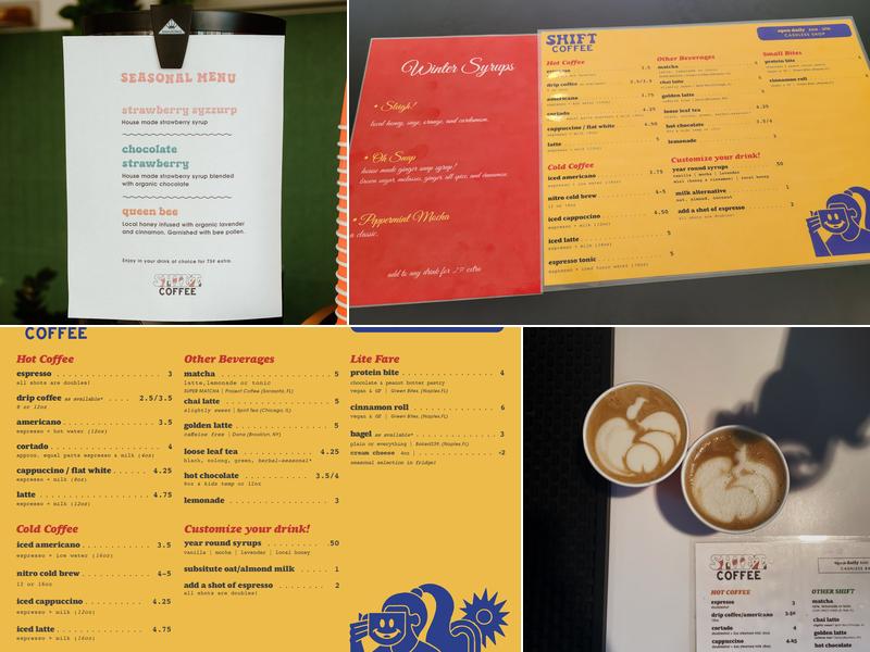 Shift Coffee Bar Menu