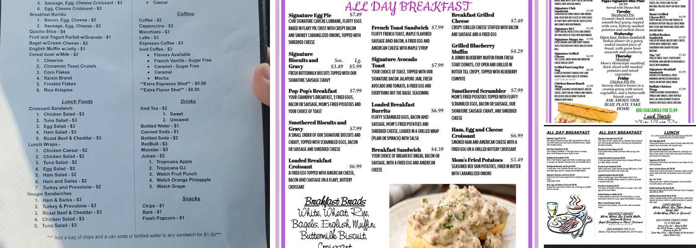 Cady's Cafe Menu