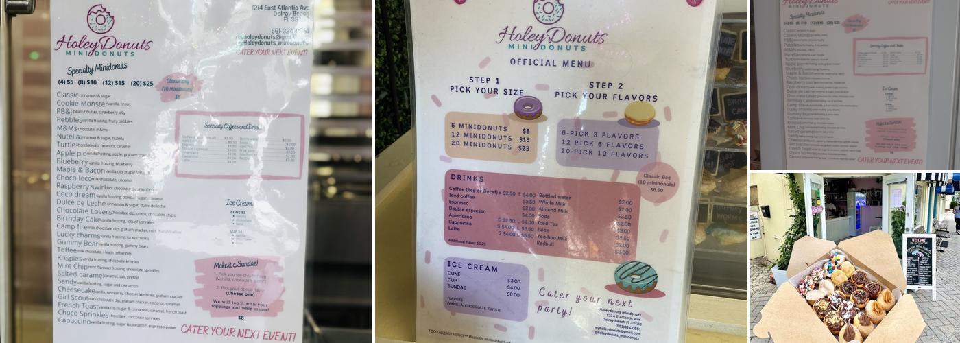 HoleyDonuts MiniDonuts Menu