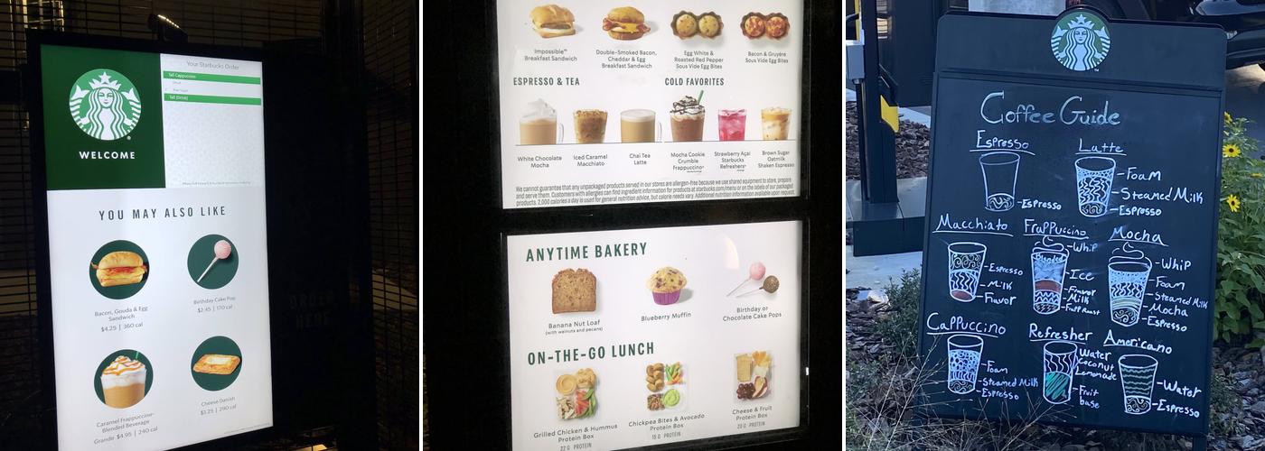 Starbucks Menu