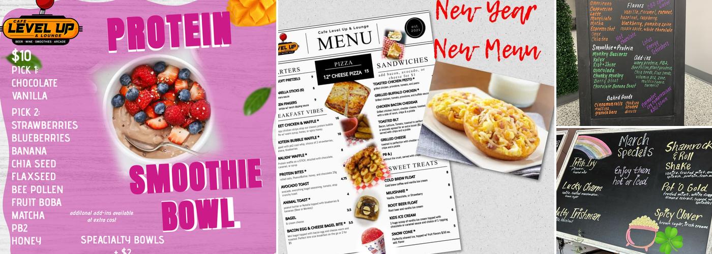 Cafe Level Up & Lounge Menu