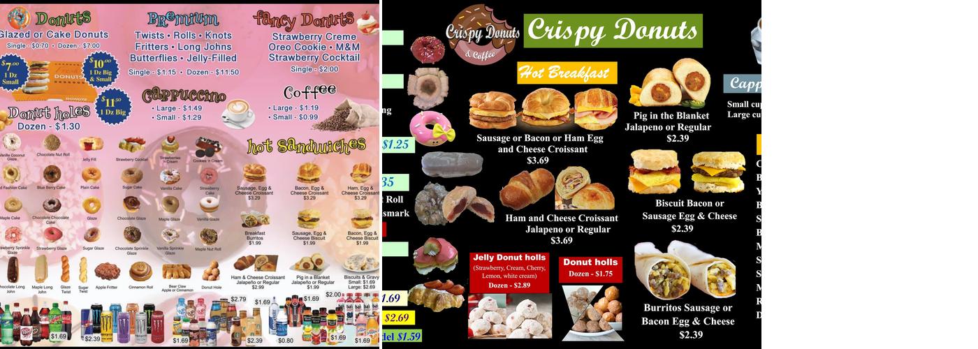 Crispy Donuts Menu
