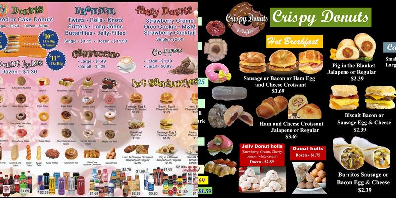 Crispy Donuts Menu