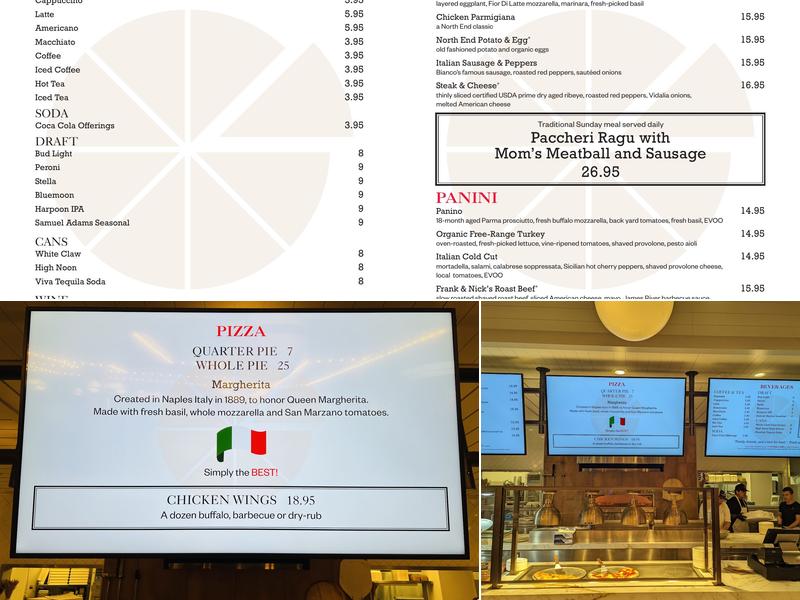 frank and nicks Menu