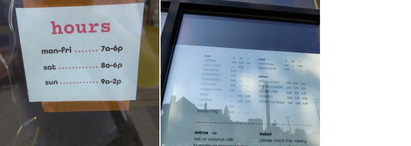 The Red Hook Greenway Menu