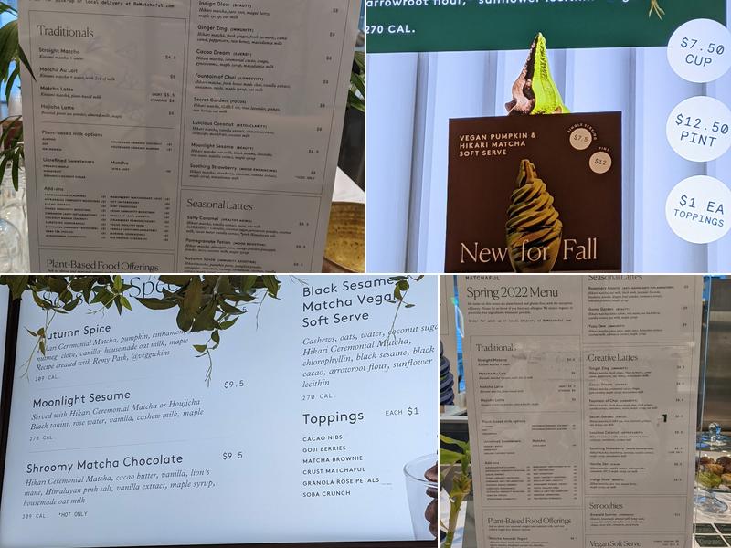 Matchaful Menu