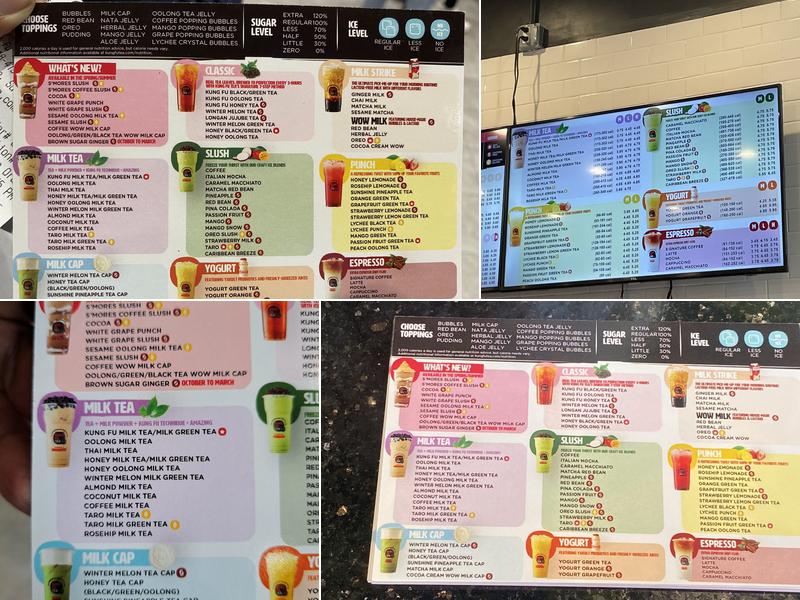 Kung Fu Tea Menu