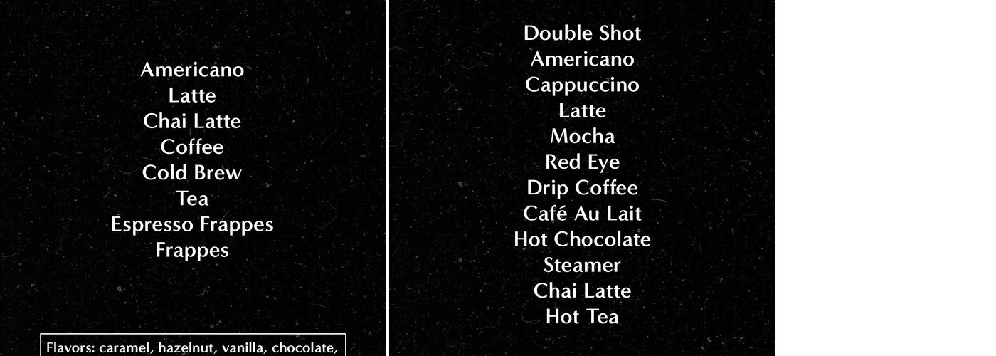 Given Coffee Co Menu