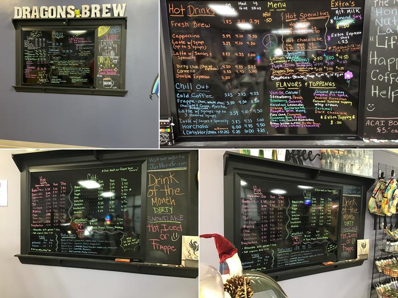 Dragons Brew Cafe Menu