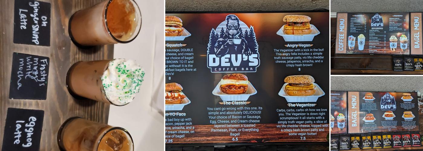 Devs Coffee Bar Camas Menu