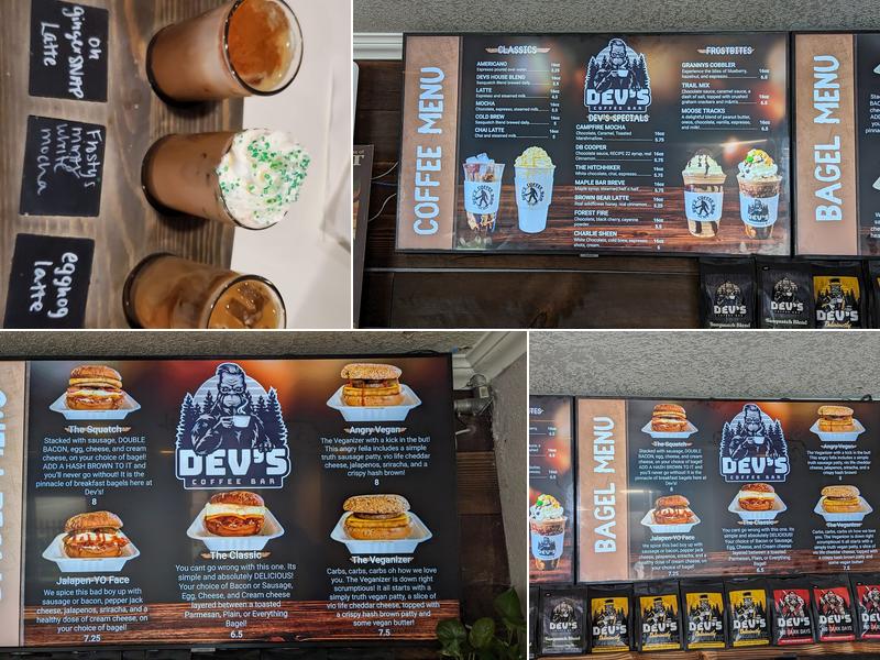 Devs Coffee Bar Camas Menu