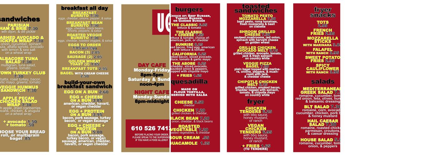 UnCommon Grounds Menu