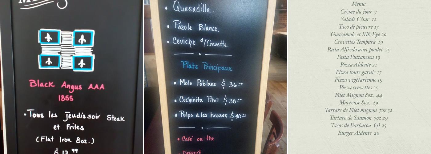 Resto Al Dente Steaks y Vino Menu