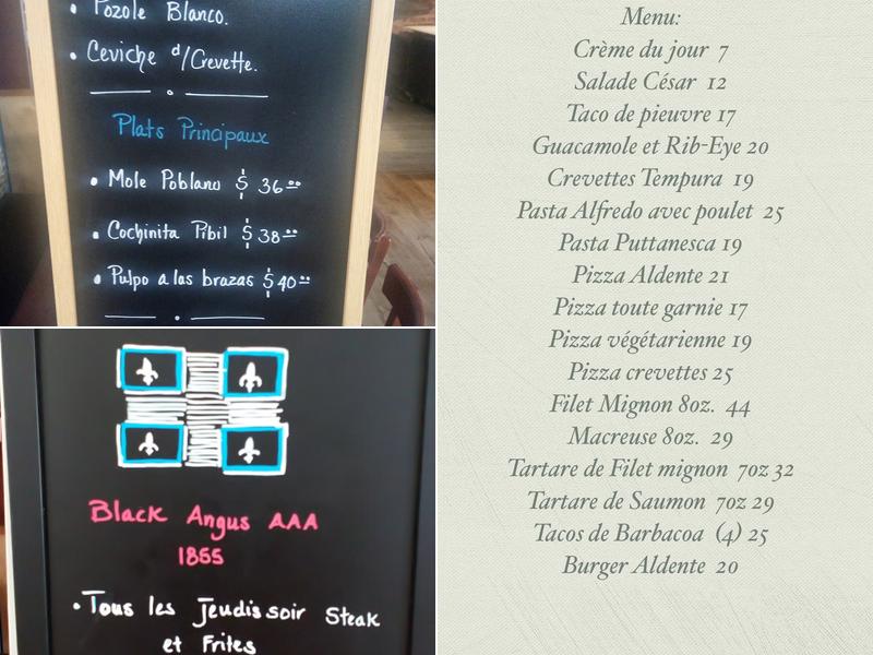 Resto Al Dente Steaks y Vino Menu