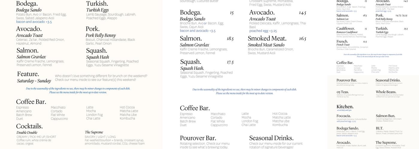 Nemesis Coffee Polygon Menu