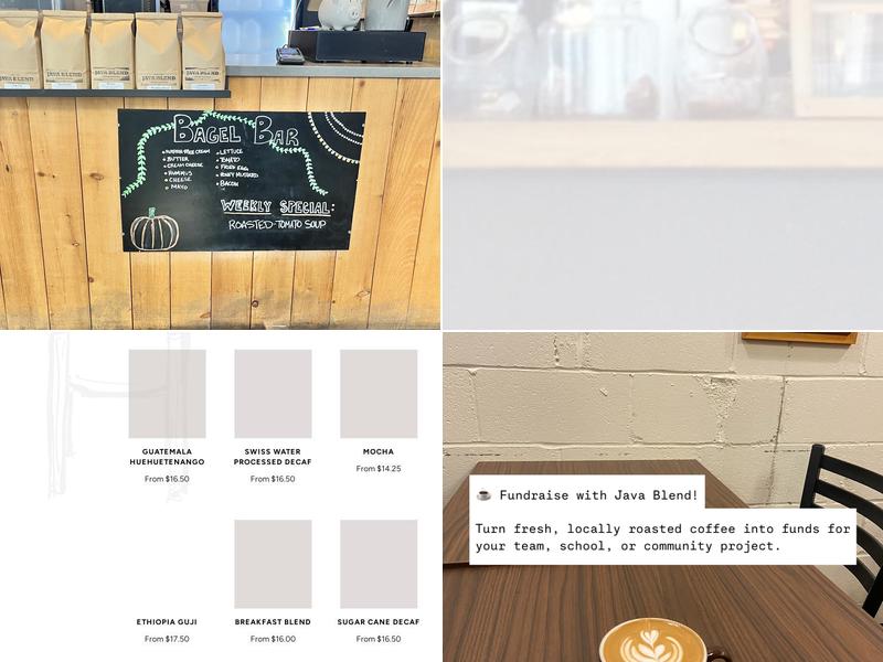 Java Blend Coffee Menu