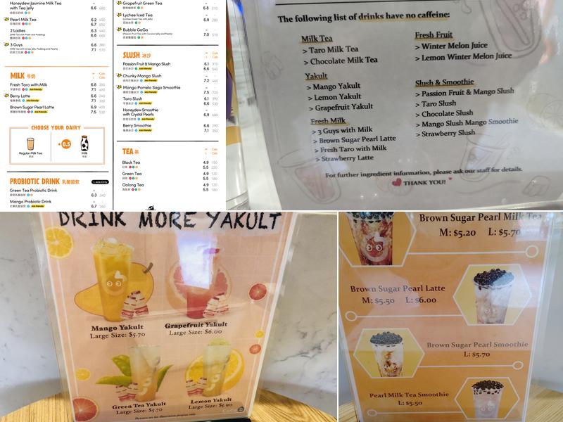 CoCo Fresh Tea & Juice Menu