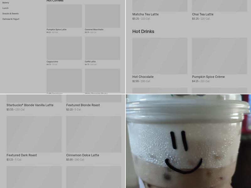 Starbucks Menu