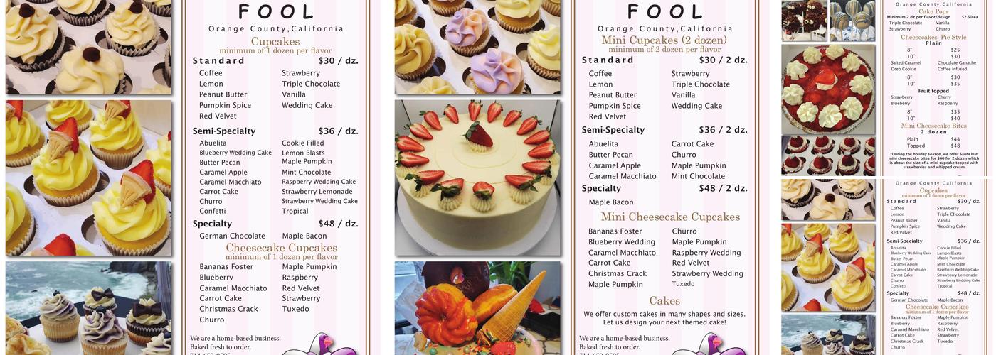 The Baking Fool Menu
