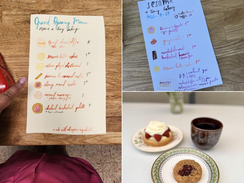Sesame Tiny Bakery Menu