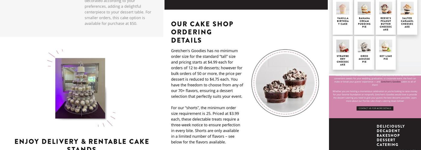 Gretchen's Goodies Menu