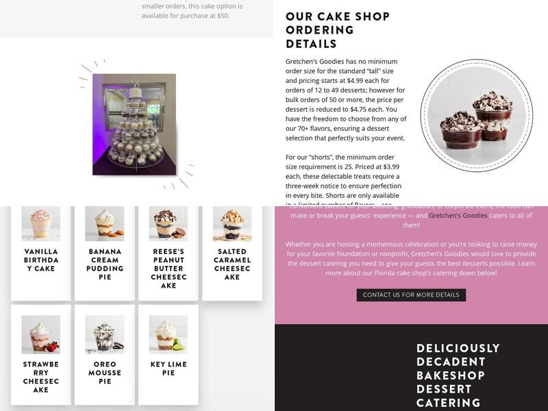 Gretchen's Goodies Menu