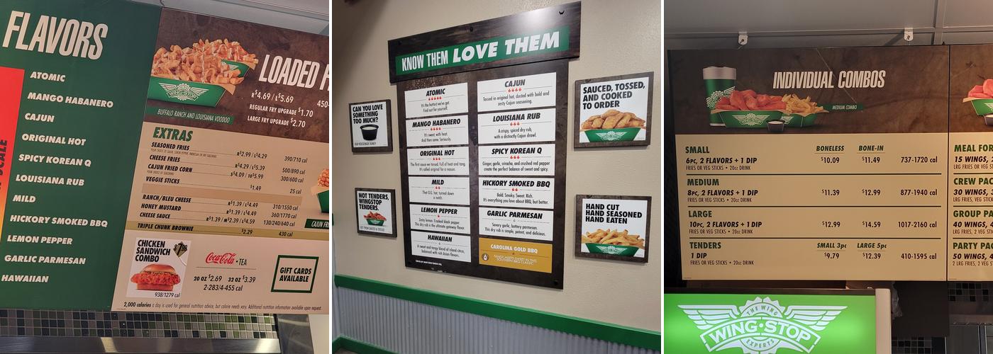 Wingstop Menu