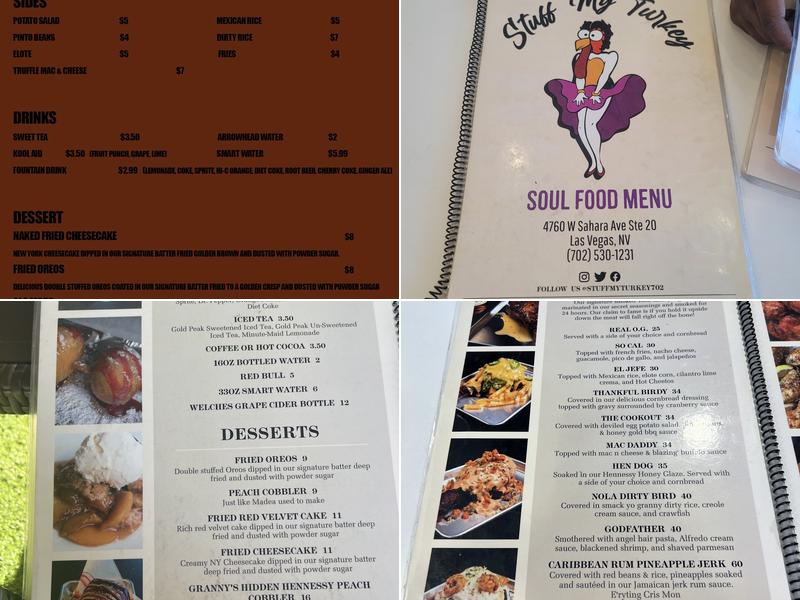 Stuff My Turkey Menu