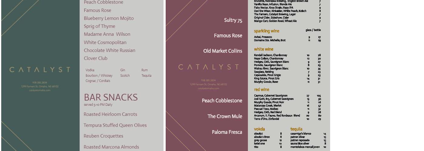Catalyst Menu