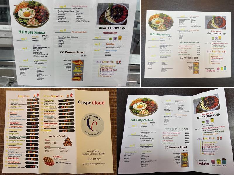 Crispy Cloud Menu