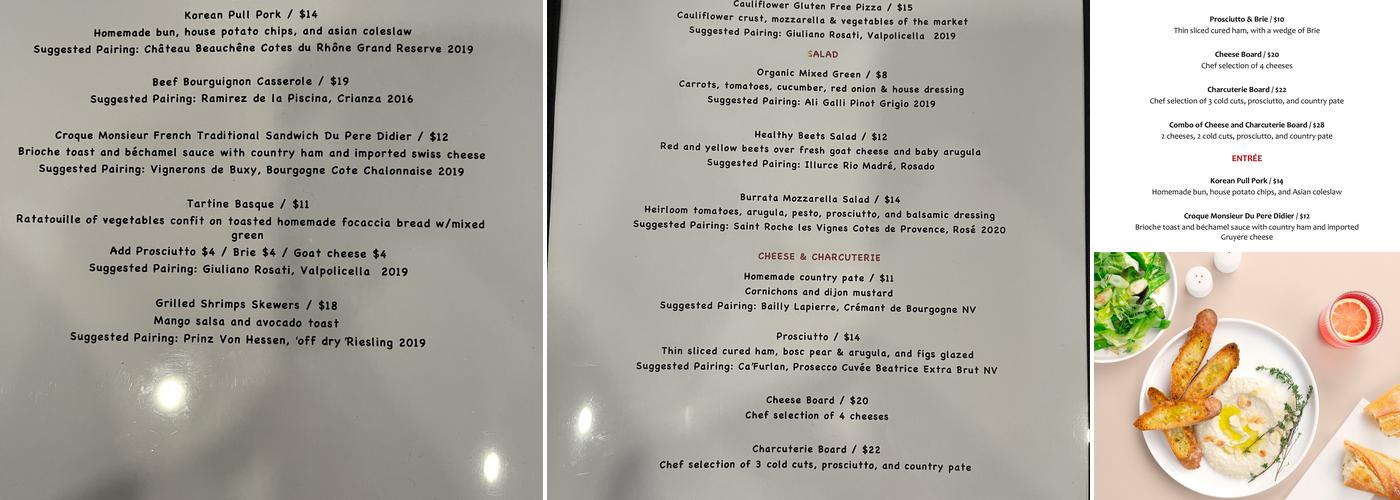 Flights & Pints, Inc Menu