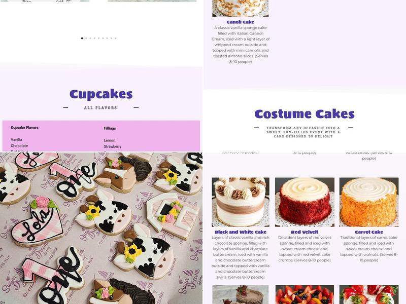 Sugar Dreams Bakery Menu