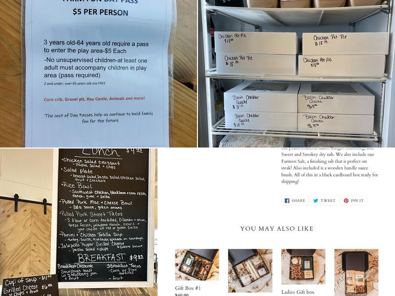 Cottage Farms Menu