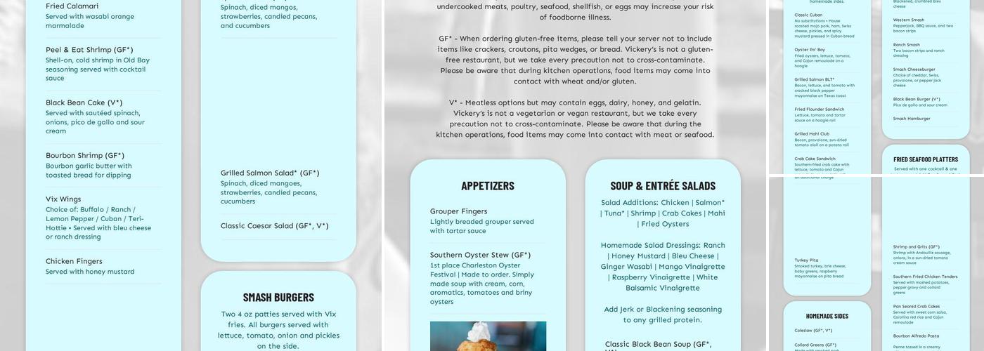 Muddy's Dockside Bar Menu