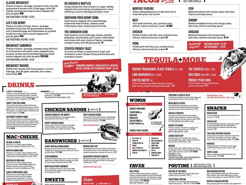 Leopold's Tavern - Victoria Menu