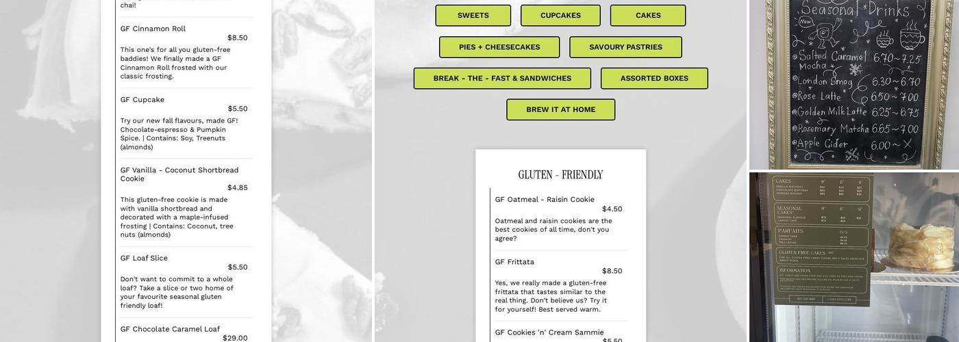 Canela Vegan Bakery & Cafe Menu