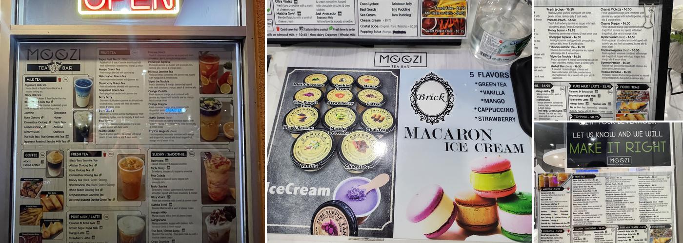 Moozi Tea Bar Menu