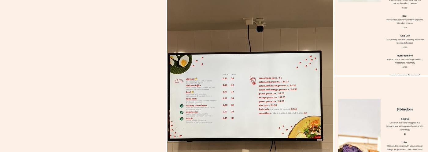 Josephine's Special Empanadas Menu