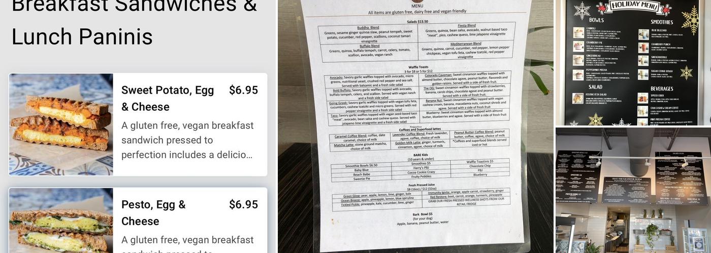 BARE Blends Express Menu