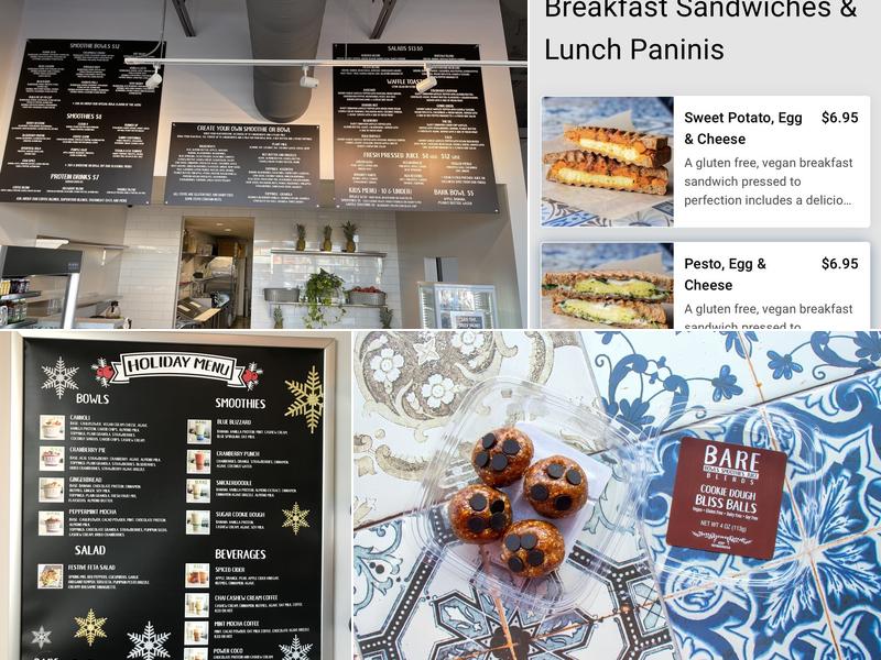 BARE Blends Express Menu