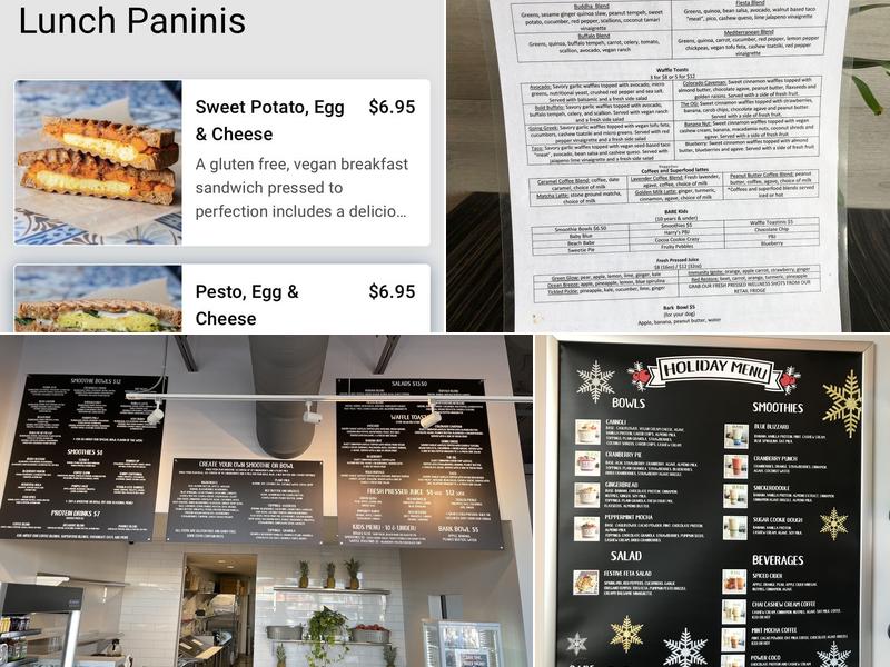 BARE Blends Express Menu