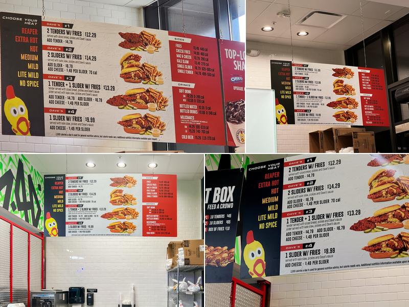 Dave's Hot Chicken Menu