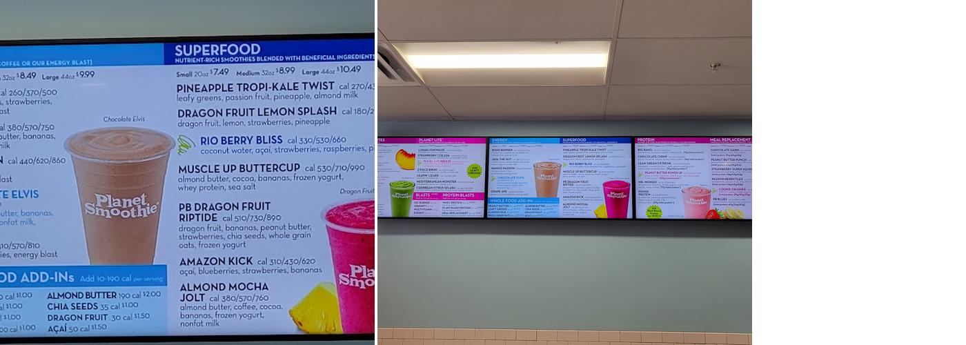 Planet Smoothie North Port Menu