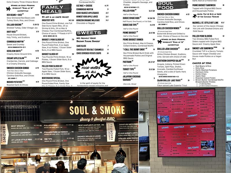 Soul & Smoke - West Loop at Accenture Tower Menu