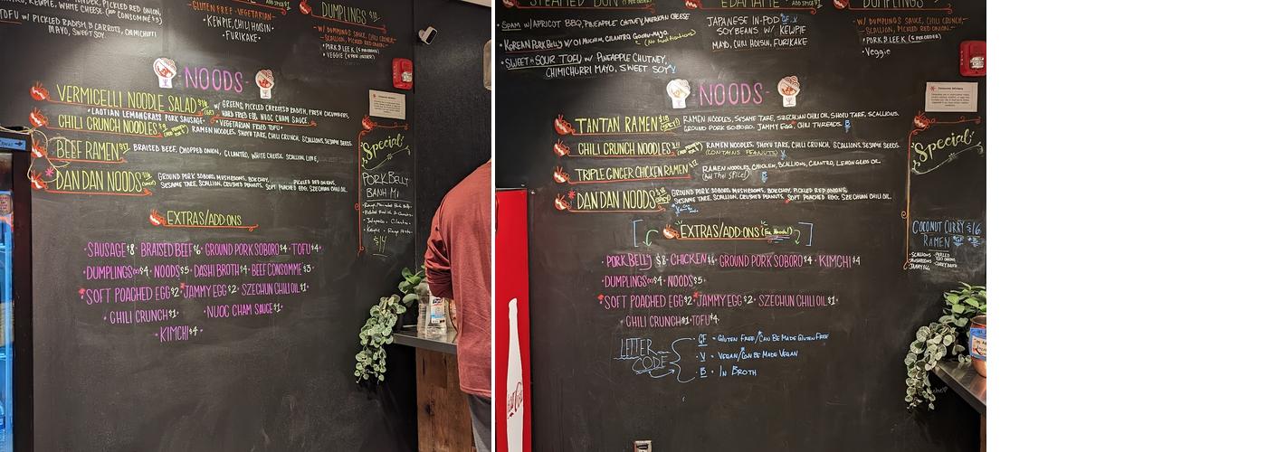 Lil Dumplings Noodle Bar Menu