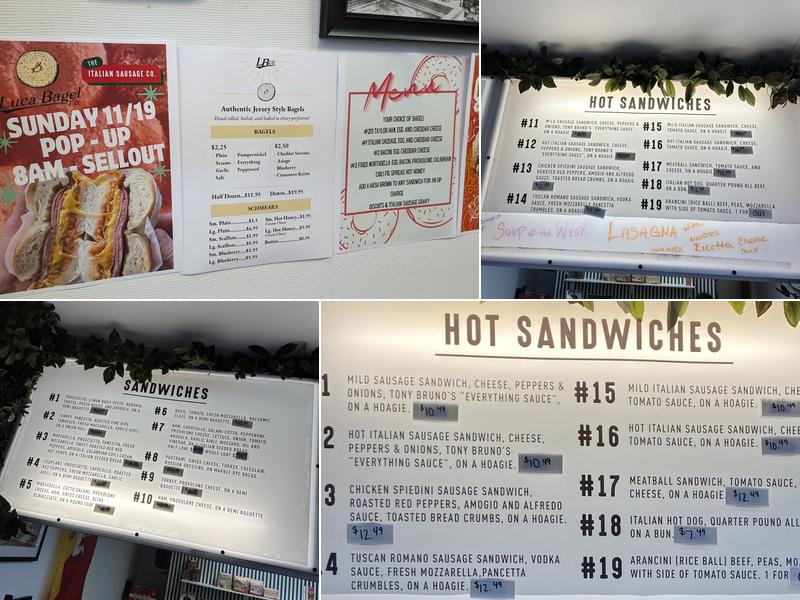 The Italian Sausage Company Menu