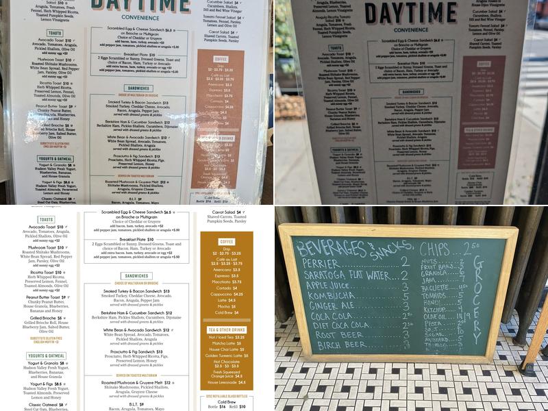 Daytime Menu